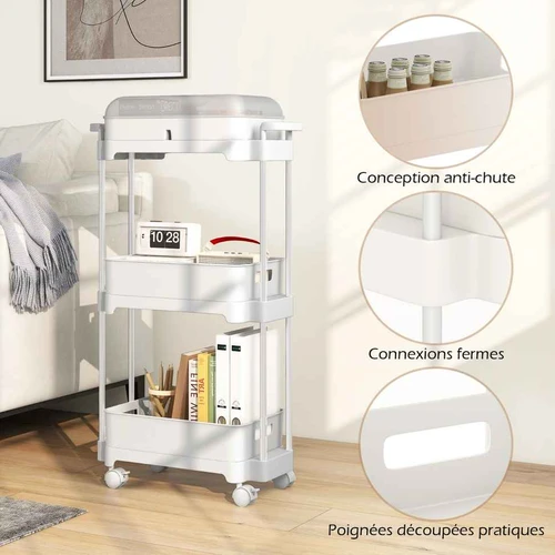 Praktiškas pagalbinis vežimėlis su apsauga