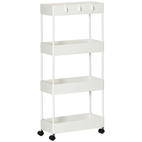 Virtuvės vežimėlis Homcom 40x19x90cm., baltos spalvos