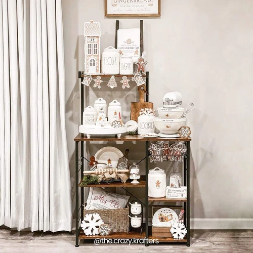 Vintažinė virtuvinė lentyna su dideliu apkrovos pajėgumu