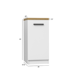 Laminuota spintelė su artisan oak stalviršiu