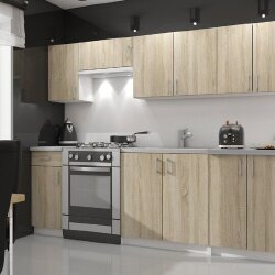 Virtuvinė spintelė NORE Lima S40, baltos/ąžuolo spalvos - Virtuvės spintelės