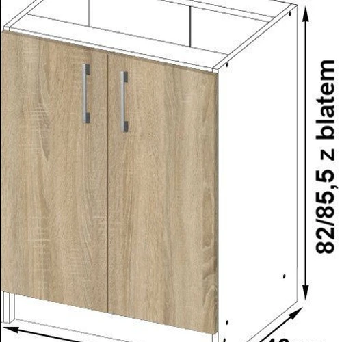 Laminuota virtuvės spintelė atspari dilimui