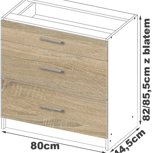 Praktiška virtuvės spintelė su atsparia plokšte