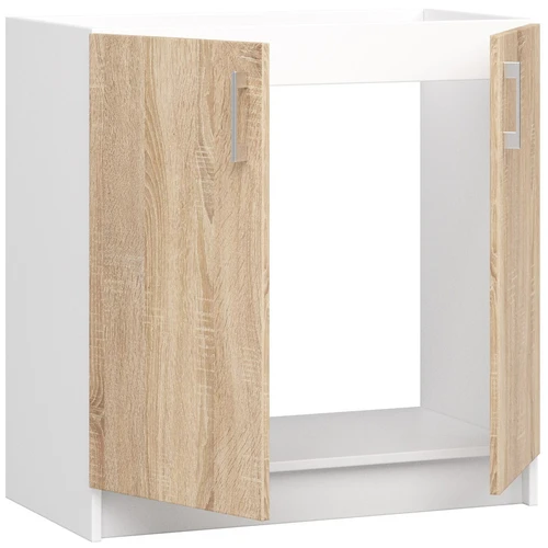 Moderni virtuvinė spintelė su balto korpuso deriniu