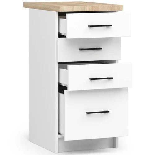 Moderni virtuvės spintelė su 4 stalčiais