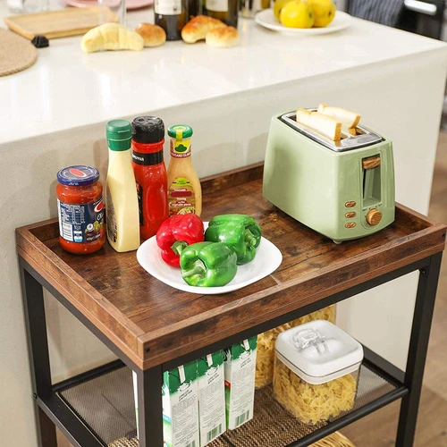 Stilingas vintažinis serviravimo vežimėlis