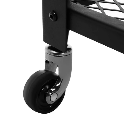 Vintažinė ruda-juoda virtuvės lentyna su plienu