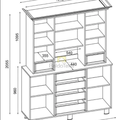 Praktiška spinta 150x207x44 cm, 18 mm LMDP