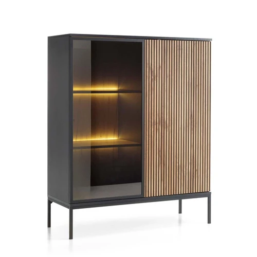 Šiuolaikinis stilius su grafito ir šviesaus ąžuolo deriniu