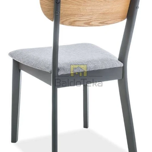 Moderni pilka gobeleno kėdė su grafito atspalviu