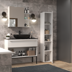 Stilingas spintos modelis su ABS kraštais ir sidabrinėm rankenom