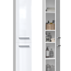 Aukšta spinta su plastikinėm rankenom ir ABS kraštais