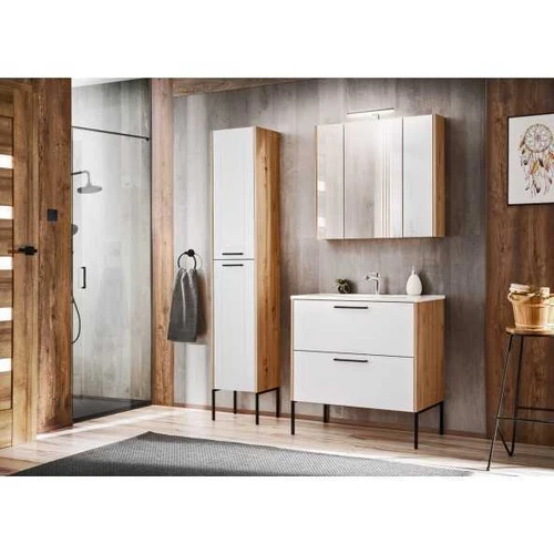 Vonios komplektas CRES 2 ąžuolas artisan / balta