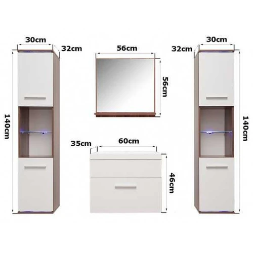 Praktiška vonios spintelė su universaliais durimis
