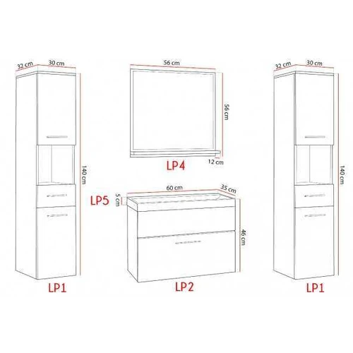 Praustuvo spintelė su universaliais stalčiais