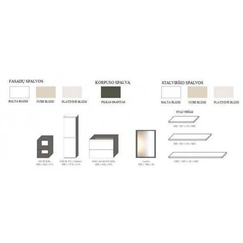 Pilkas grafito korpusas su blizgiu stalviršiu