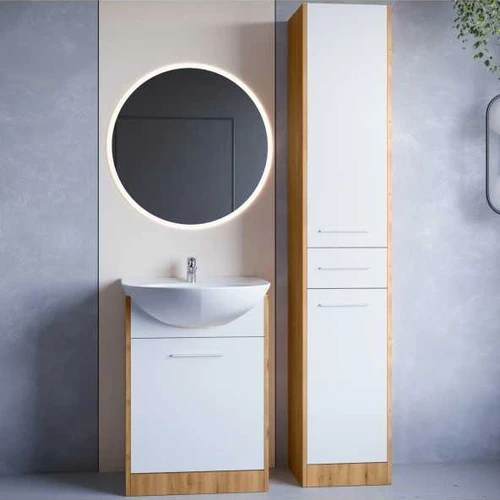 Vonios komplektas NEPPA LONG LED ąžuolas artisan / baltas