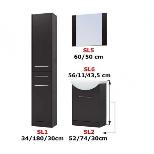 Praustuvo spintelė su funkcionaliais stalčiais