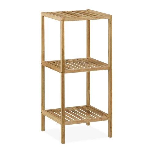 Vonios lentyna Relaxdays, 3 lentynos, Ruda, 35,5 × 80 × 35,5 cm