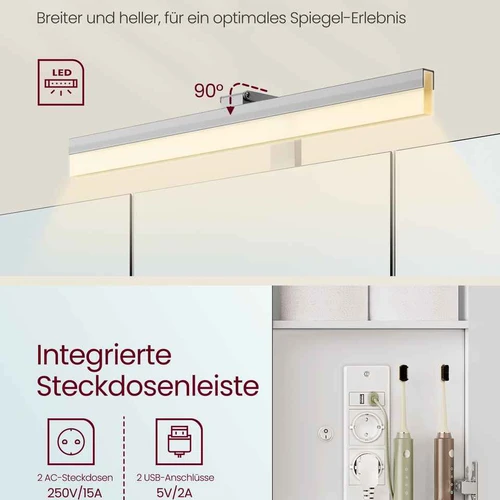 Vonios spintelė iš MDF ir metalo – 90 cm
