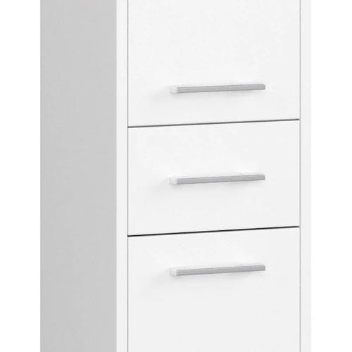Vonios spintelė FIN 2D 1SZ, 2 durelės, 1 stalčius, baltos spalvos, 30 × 85 × 30 cm