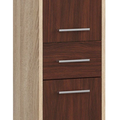 Vonios spintelė NORE Fin, ąžuolo/tamsiai rudos spalvos