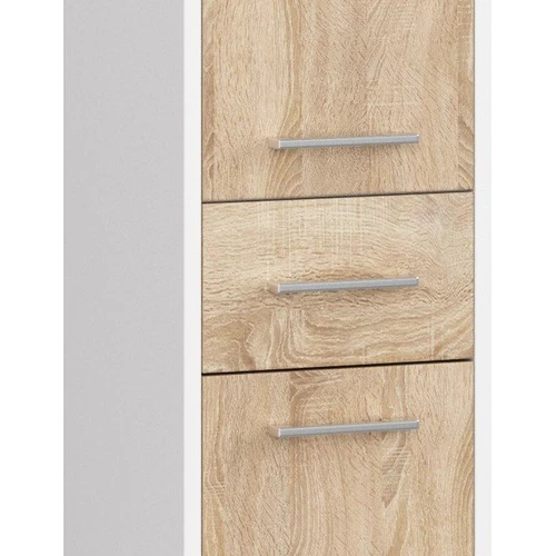 Vonios spintelė NORE Fin, balta/ąžuolo