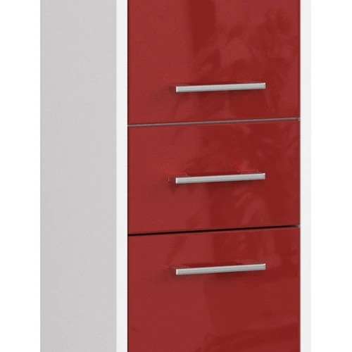 Vonios spintelė NORE Fin, balta/raudona