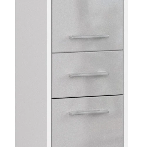 Vonios spintelė NORE Fin, balta/šviesiai pilka