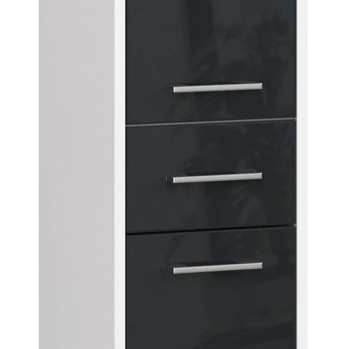 Vonios spintelė NORE Fin, balta/tamsiai pilka