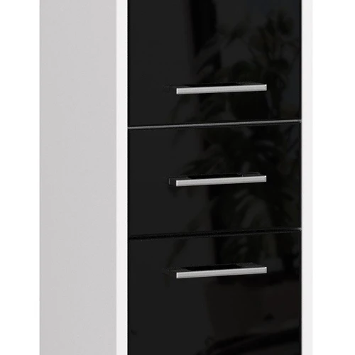 Vonios spintelė NORE Fin, baltos/juodos spalvos