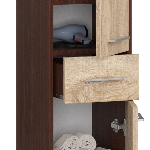 Talpi vonios spinta su stalčiumi ir spintelėmis