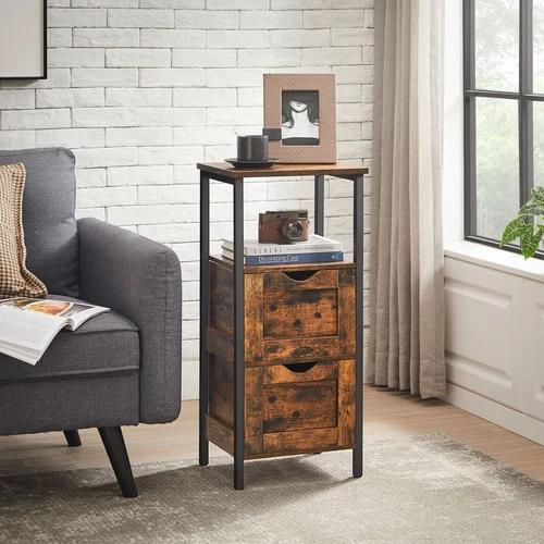 Vonios spintelė su stalčiais ir atvirais skyriais