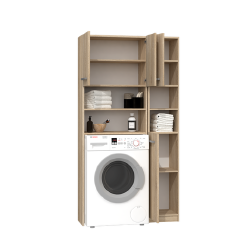 Elegantiška MDP spintelė su sidabro rankenėlėmis