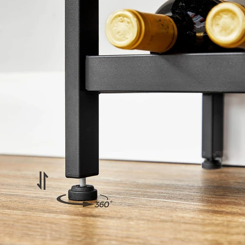 Aukštos kokybės vyno lentyna su plieninėmis lentynomis