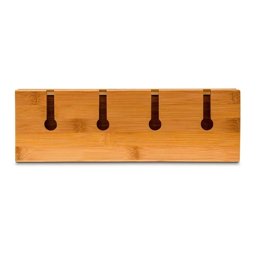 Vyno lentyna Relaxdays, 4 buteliams, 4 taurių laikikliai, 37 × 17 × 11,5 cm - Lentynos