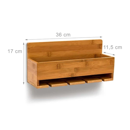 Vyno lentyna Relaxdays, 4 buteliams, 4 taurių laikikliai, 37 × 17 × 11,5 cm - Lentynos