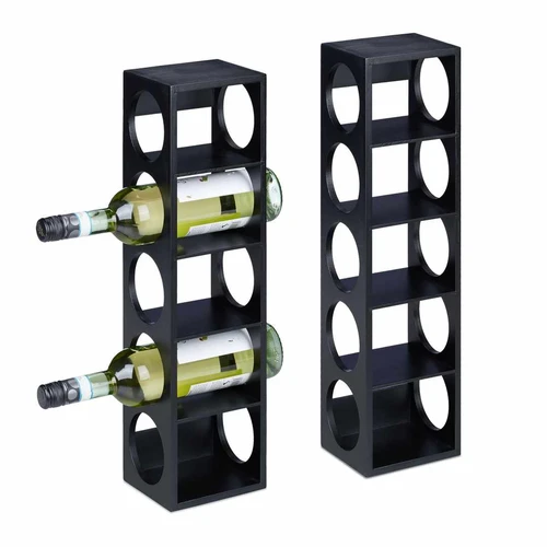 Vyno lentynos Relaxdays 10046372.0, 2 vnt., 5 buteliams, 14 × 53 × 12 cm