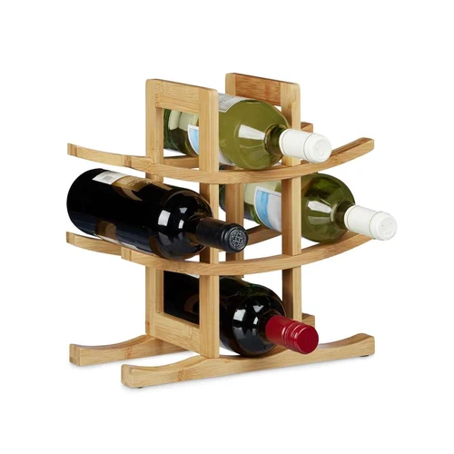 Vyno stovas Relaxdays 10020245.0, 9 buteliams, 30 × 30 × 14,5 cm