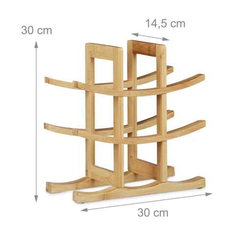 Vyno stovas Relaxdays 10020245.0, 9 buteliams, 30 × 30 × 14,5 cm - Lentynos