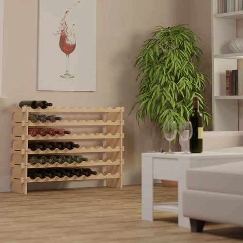 Vyno stovas Relaxdays 10050653_1690, 60 butelių, Ruda, 103 × 73 × 25 cm - Lentynos