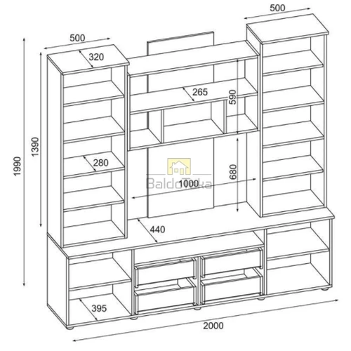 Tvarkinga spinta 200x200x44 cm, spalva pagal pasirinkimą
