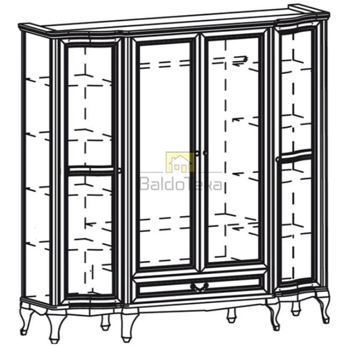 Moderni spinta su natūralaus medžio lukštu ir MDF