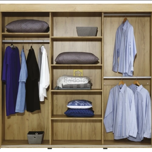 Erdvi spinta su veidrodžiu, 234x210x62 cm