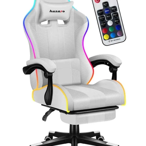 Žaidimų kėdė HUZARO Force 4.7 Baltos spalvos RGB