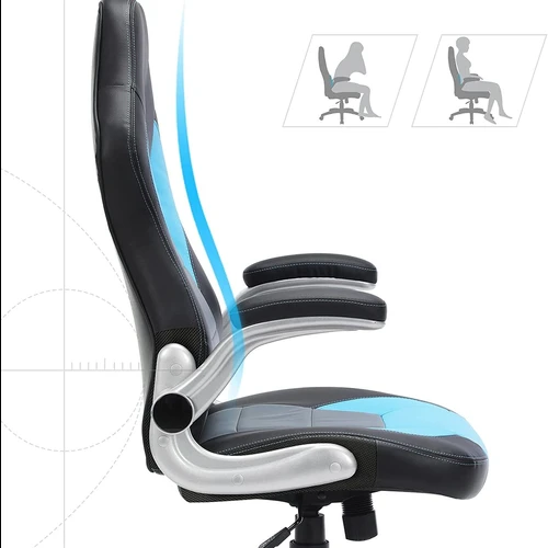 Žaidimų kėdė su siūbavimo mechanizmu ir reguliuojamu aukščiu