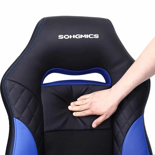 Žaidimų kėdė su dujų balionu ir ergonomišku atlošu