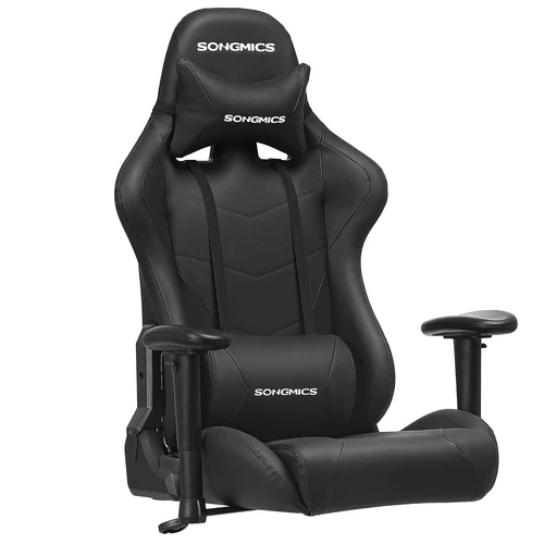 Stabili žaidėjų kėdė su plieniniu rėmu ir ratukais