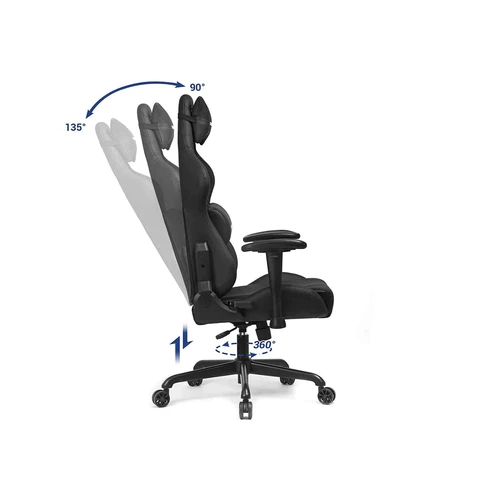 Aukštos kokybės žaidėjų fotelis su lanksčiais porankiais