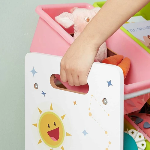 Tvarkinga žaislų laikykla su 16 dėžių